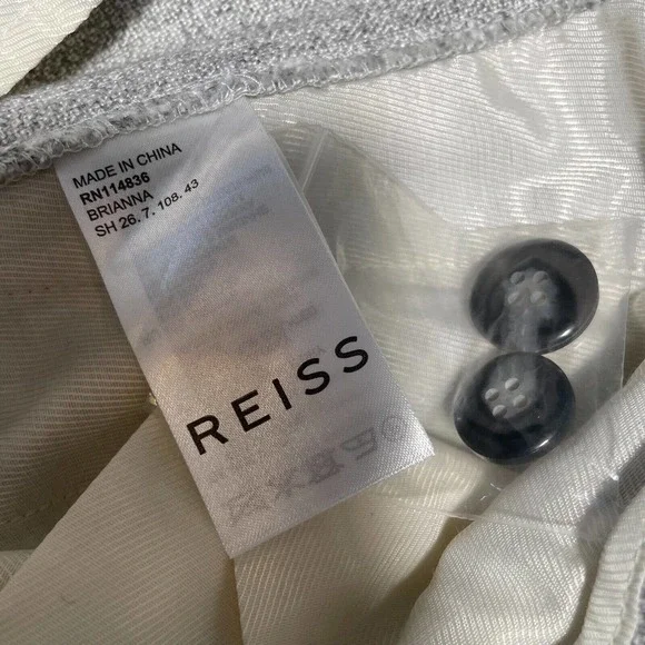 Reiss Brianna Wool Blend Cargo Gray Pants Sz. - Picture 11 of 15